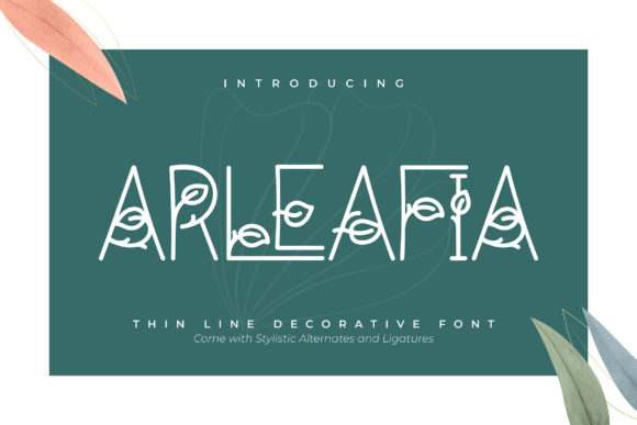 Arleafia: A Delicate Decorative Font for Makers