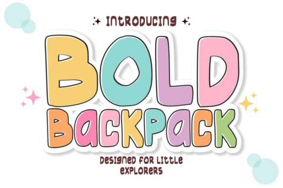 Bold Backpack: A Playful Display Font for Editors