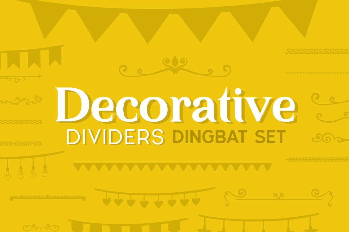 Decorative Dividers Dingbat Set for Web Design