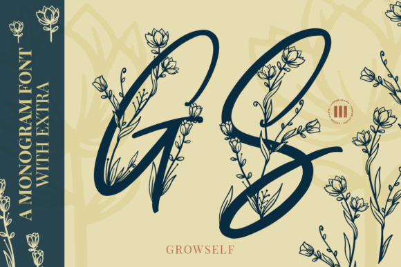 Growself Monogram: A Decorative Font for Brands
