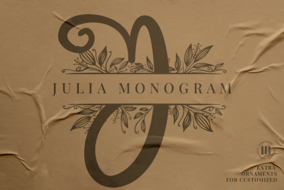 Julia Monogram: A Decorative Font Review for Branding