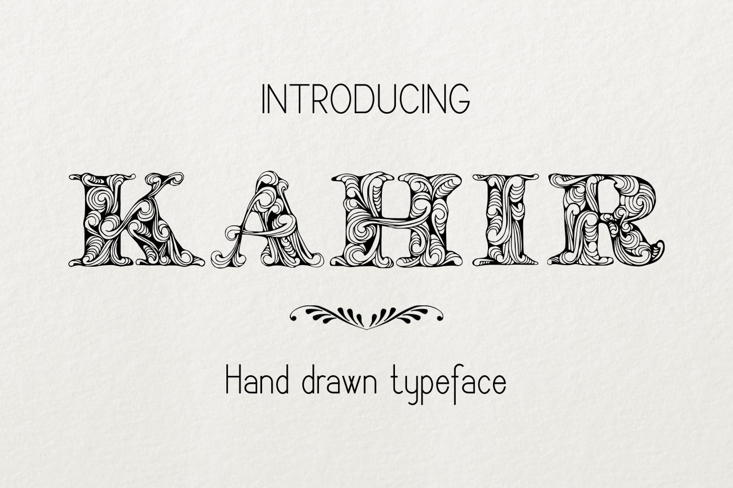 Kahir: A Hand Drawn Decorative Font for Business