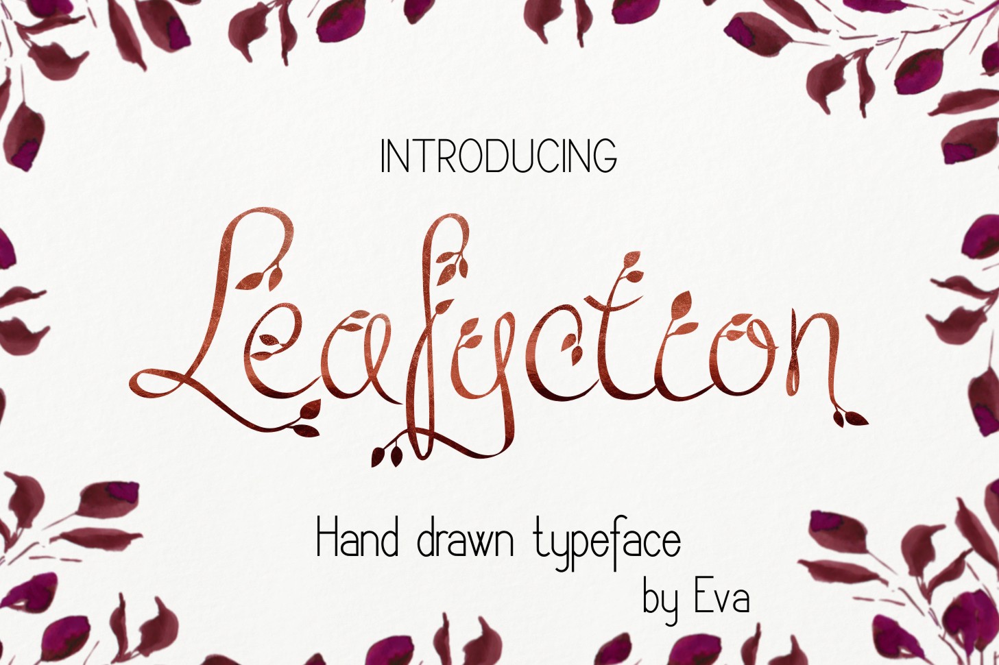 Leafyction: A Decorative Handwriting Typeface for Web