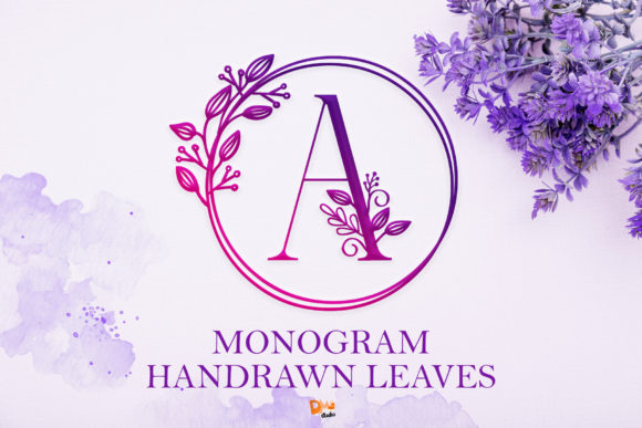 Monogram Handrawn Leaves: A Floral Display Font for Web Design