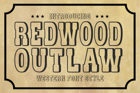 Redwood Outlaw: A Bold Western Display Font