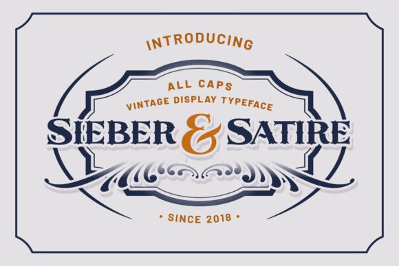 Sieber Satire: A Vintage Display Font for Makers