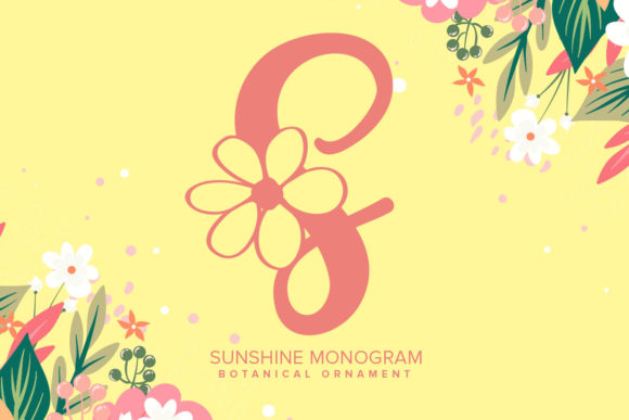 Sunshine Monogram: A Sweet Decorative Font for Makers