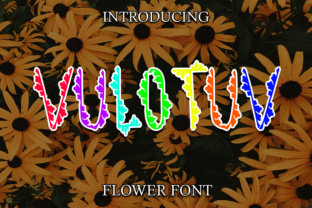 Vulotuv Flower: A Decorative Typeface for Crafters